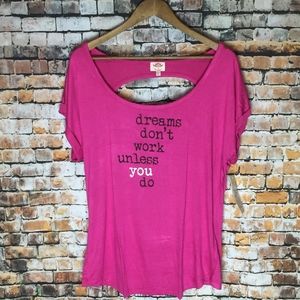 (NWT) Pink Lotus Back Cutout Yoga Top
